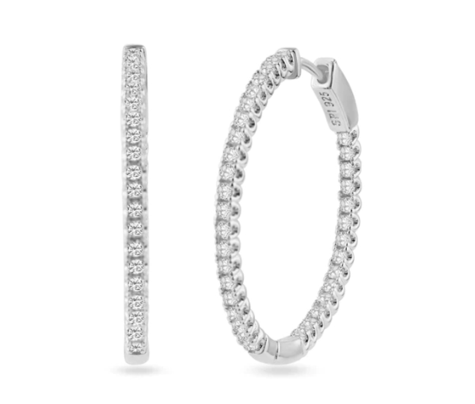 BOUCLES HUGGIES EN ARGENT RHODIÉ SERTIES DE CUBIQUES ZIRCONIAS - SP STE01341 - BIJOUX D'IMPORTATION BOUCLES HUGGIES EN ARGENT RHODIÉ SERTIES DE CUBIQUES ZIRCONIAS - SP STE01341 - BIJOUX D'IMPORTATION