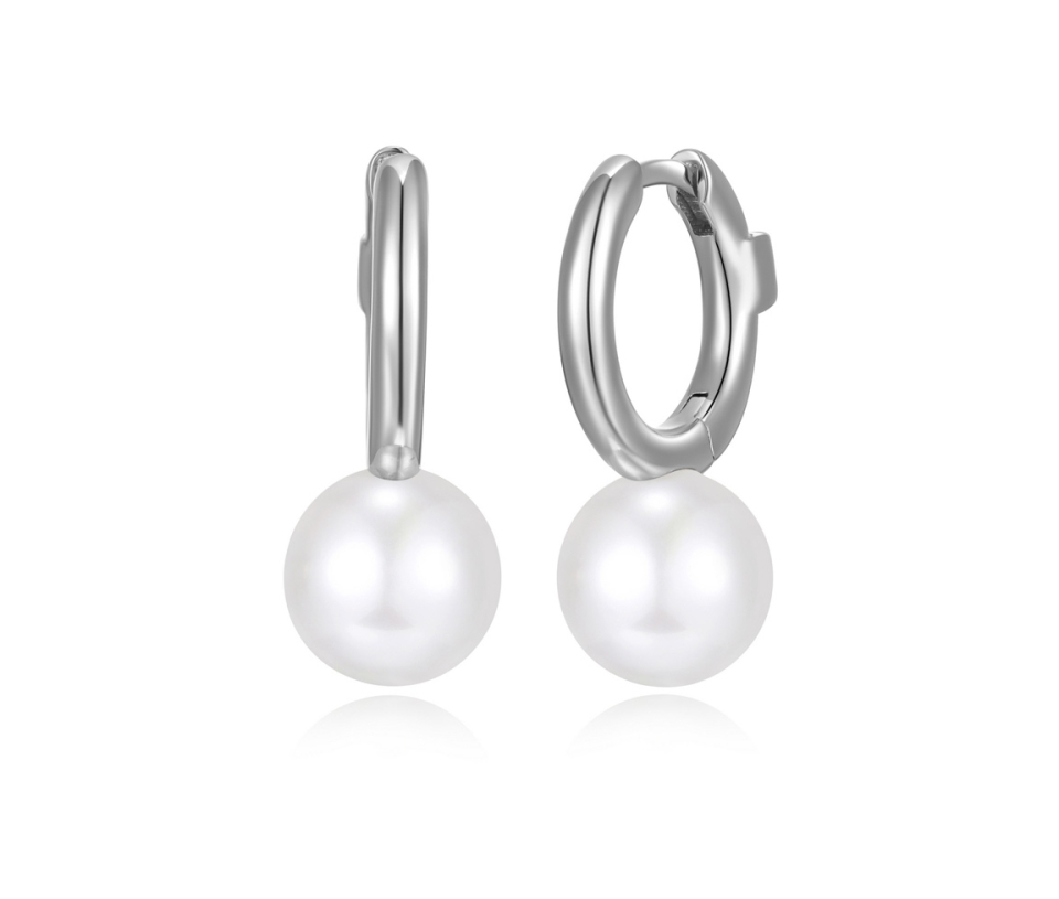 BOUCLES HUGGIES EN ARGENT RHODIÉ SERTIES DE PERLES D'EAU DOUCE - PJ R2LCNWBG0N - ELLE BOUCLES HUGGIES EN ARGENT RHODIÉ SERTIES DE PERLES D'EAU DOUCE - PJ R2LCNWBG0N - ELLE