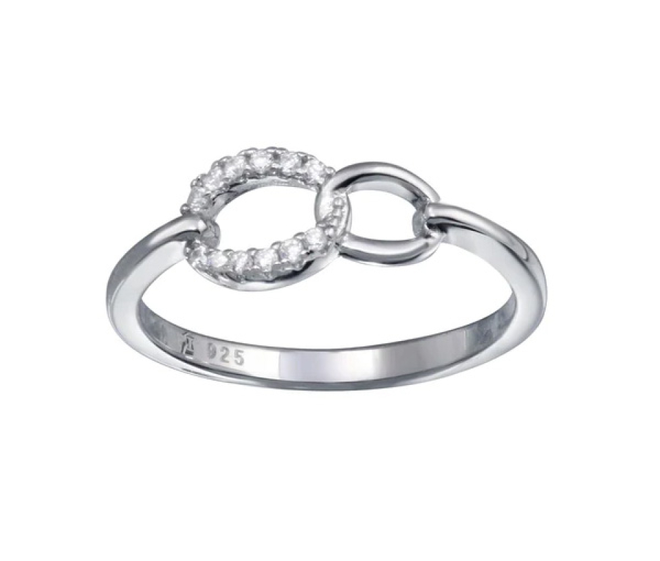 BAGUE 2 OVALES ENTRELACÉS EN ARGENT RHODIÉ SERTIE DE CUBIQUES ZIRCONIAS - SP STR01162/6 - BIJOUX D'IMPORTATION BAGUE 2 OVALES ENTRELACÉS EN ARGENT RHODIÉ SERTIE DE CUBIQUES ZIRCONIAS - SP STR01162/6 - BIJOUX D'IMPORTATION
