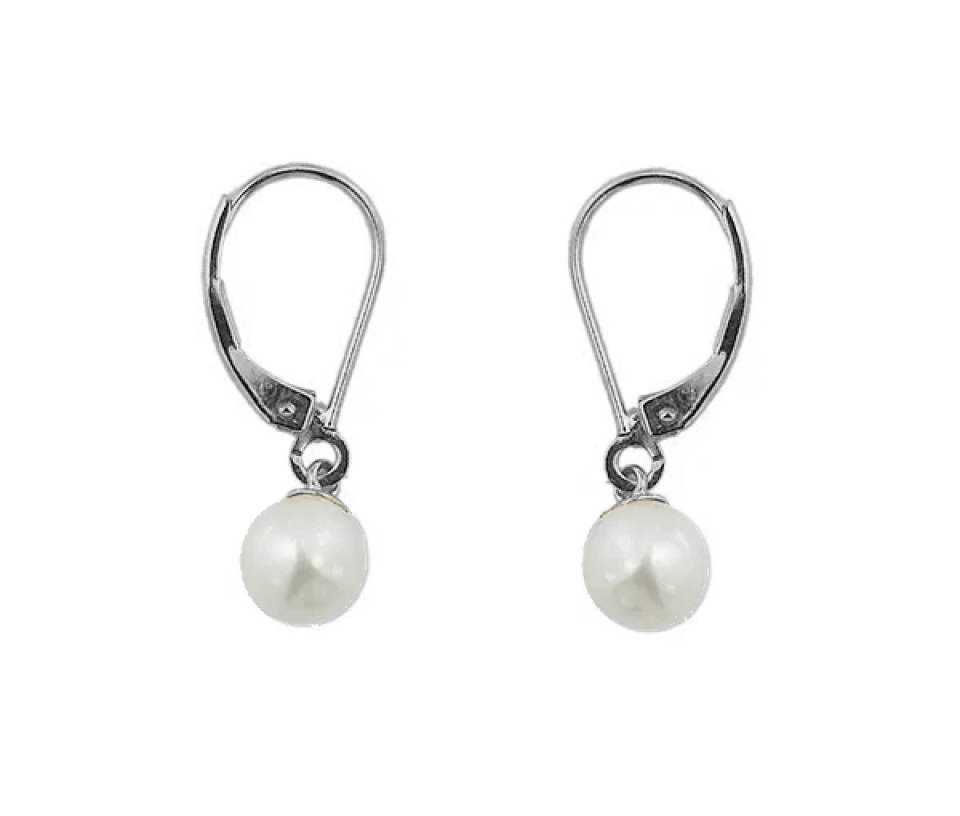 BOUCLES EN OR BLANC SERTIE DE PERLES D'EAU DOUCE SUR ATTACHES FRANÇAISES - CG ECS261 - PERLE D'IMPORTATION BOUCLES EN OR BLANC SERTIE DE PERLES D'EAU DOUCE SUR ATTACHES FRANÇAISES - CG ECS261 - PERLE D'IMPORTATION
