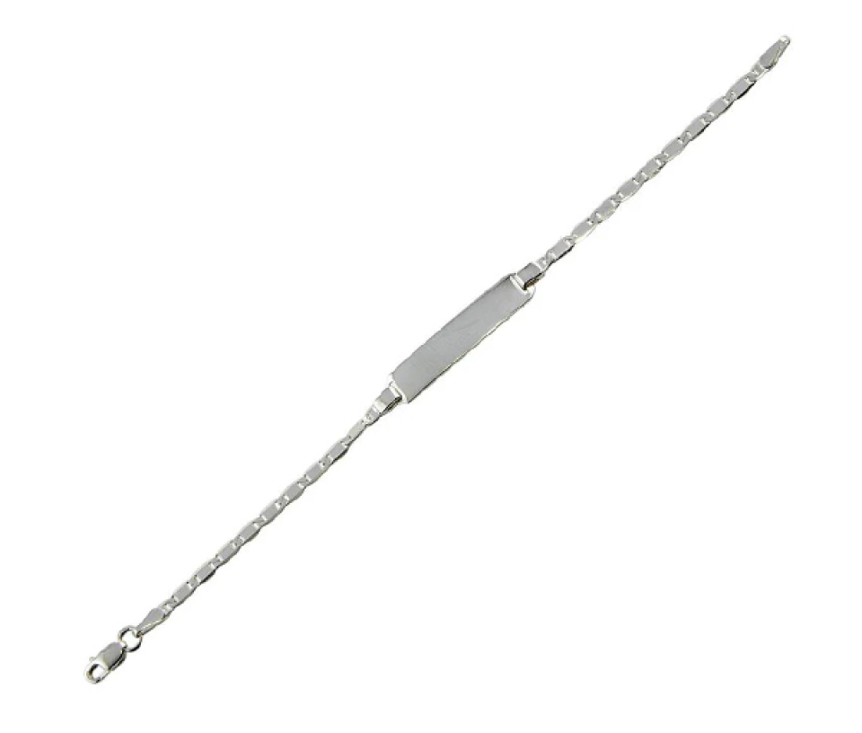 BRACELET D'IDENTITÉ POUR ENFANT EN ARGENT RHODIÉ - SP DIB00041RH - BIJOUX D'IMPORTATION BRACELET D'IDENTITÉ POUR ENFANT EN ARGENT RHODIÉ - SP DIB00041RH - BIJOUX D'IMPORTATION