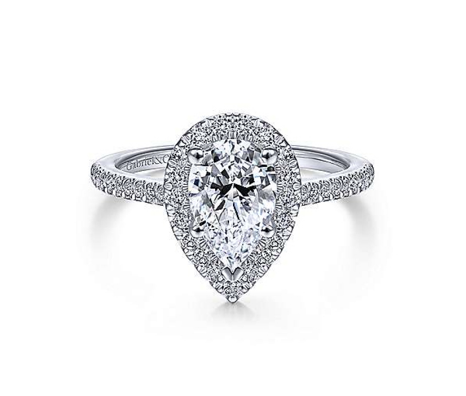 BAGUE EN OR 14K BLANC SERTIE D'UN DIAMANT DE LABORATOIRE ET DE DIAMANTS - GC ER14916P4W - GABRIEL&CO BAGUE EN OR 14K BLANC SERTIE D'UN DIAMANT DE LABORATOIRE ET DE DIAMANTS - GC ER14916P4W - GABRIEL&CO