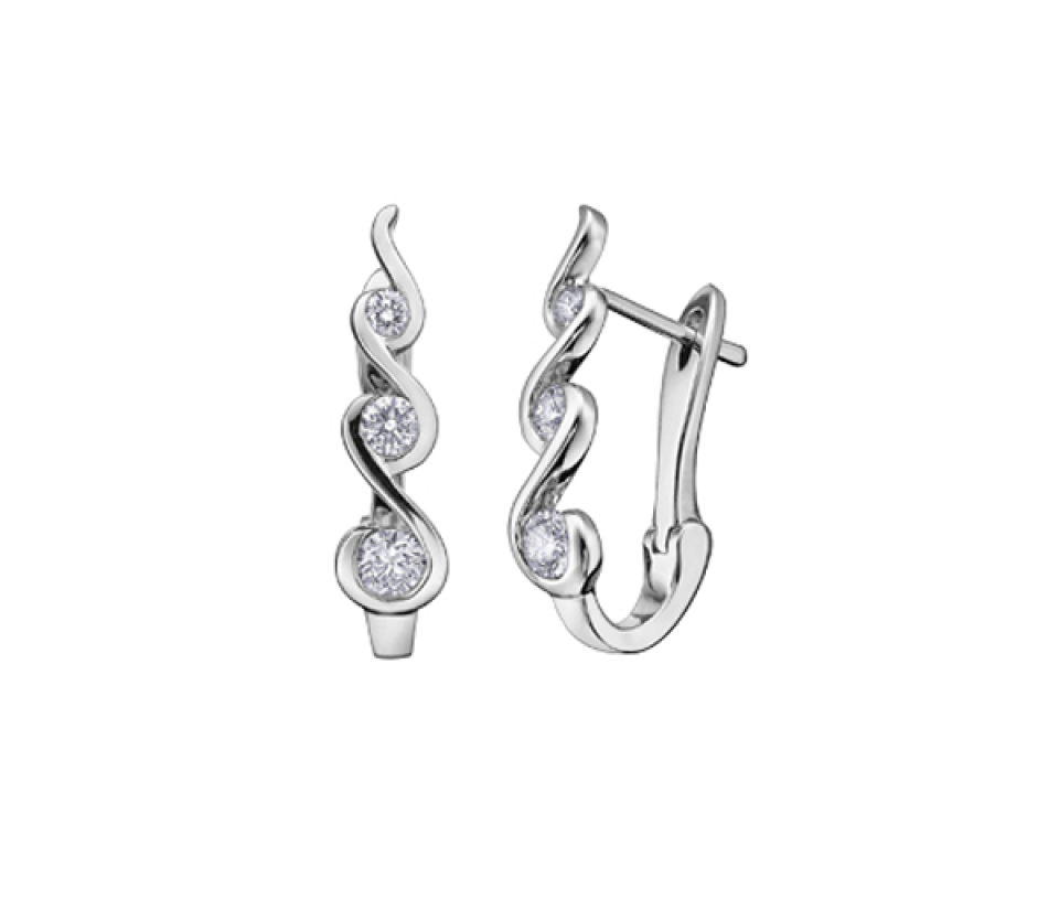 BOUCLES ANNEAUX EN OR BLANC SERTIES DE DIAMANTS CANADIENS - CR ML248W50 - DIAMANT CANADIEN BOUCLES ANNEAUX EN OR BLANC SERTIES DE DIAMANTS CANADIENS - CR ML248W50 - DIAMANT CANADIEN