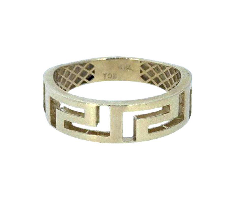 BAGUE À MOTIF VERSACE EN OR JAUNE - S BDVER05 - BIJOUX D'IMPORTATION BAGUE À MOTIF VERSACE EN OR JAUNE - S BDVER05 - BIJOUX D'IMPORTATION