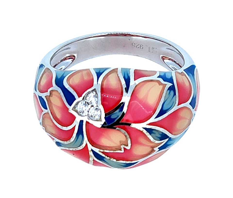 BAGUE EN ARGENT RHODIÉ/RÉSINE STYLE CABOCHON SERTIE DE CUBIQUES ZIRCONIAS - SJ RES02/6 - BIJOUTERIE SUISSE INC. BAGUE EN ARGENT RHODIÉ/RÉSINE STYLE CABOCHON SERTIE DE CUBIQUES ZIRCONIAS - SJ RES02/6 - BIJOUTERIE SUISSE INC.