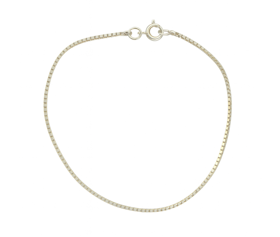 BRACELET EN OR JAUNE À MAILLE CARRÉ (BOX) - SJ BOX1.1MMY7 - BIJOUTERIE SUISSE INC. BRACELET EN OR JAUNE À MAILLE CARRÉ (BOX) - SJ BOX1.1MMY7 - BIJOUTERIE SUISSE INC.