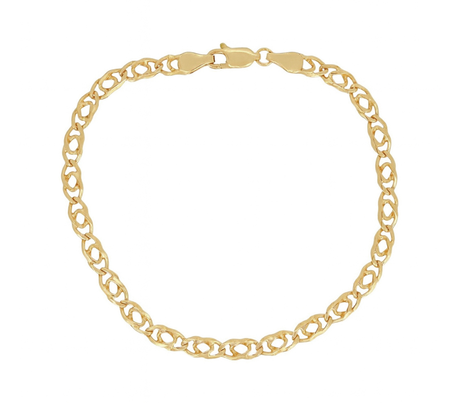 BRACELET EN OR JAUNE À MAILLE MARINE DOUBLE - SJ DOMAR4Y07 - BIJOUTERIE SUISSE INC. BRACELET EN OR JAUNE À MAILLE MARINE DOUBLE - SJ DOMAR4Y07 - BIJOUTERIE SUISSE INC.