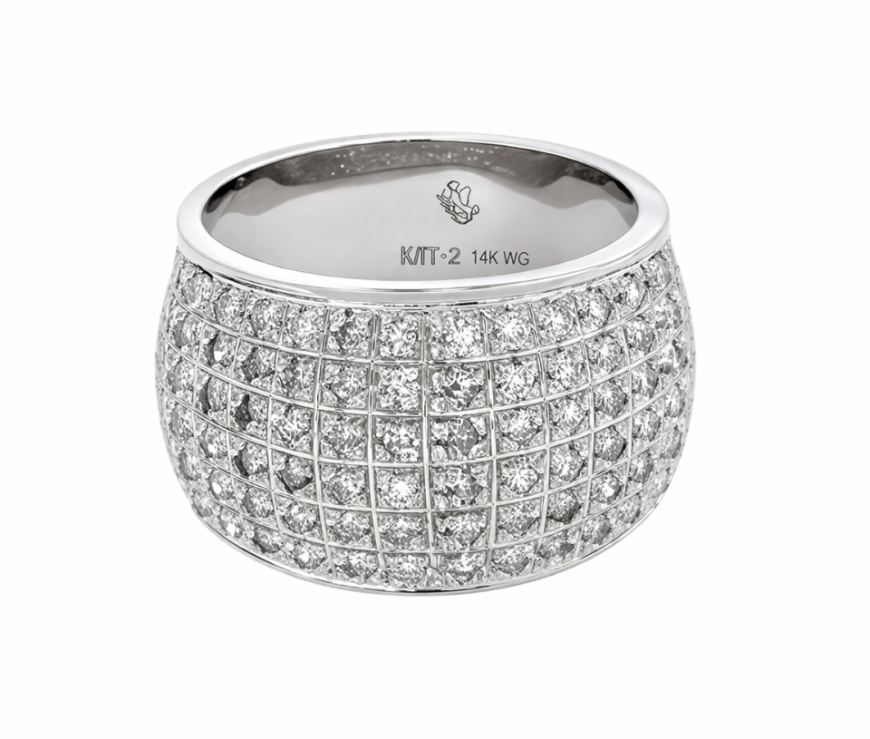 JONC EN OR BLANC PAVÉ DE DIAMANTS JONC EN OR BLANC PAVÉ DE DIAMANTS