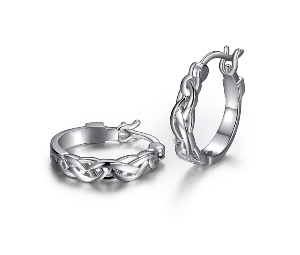 BOUCLE ANNEAUX ELLE EN ARGENT RHODIÉ ENTRELACEMENT - PJ R2LC6EA00K - ELLE BOUCLE ANNEAUX ELLE EN ARGENT RHODIÉ ENTRELACEMENT - PJ R2LC6EA00K - ELLE
