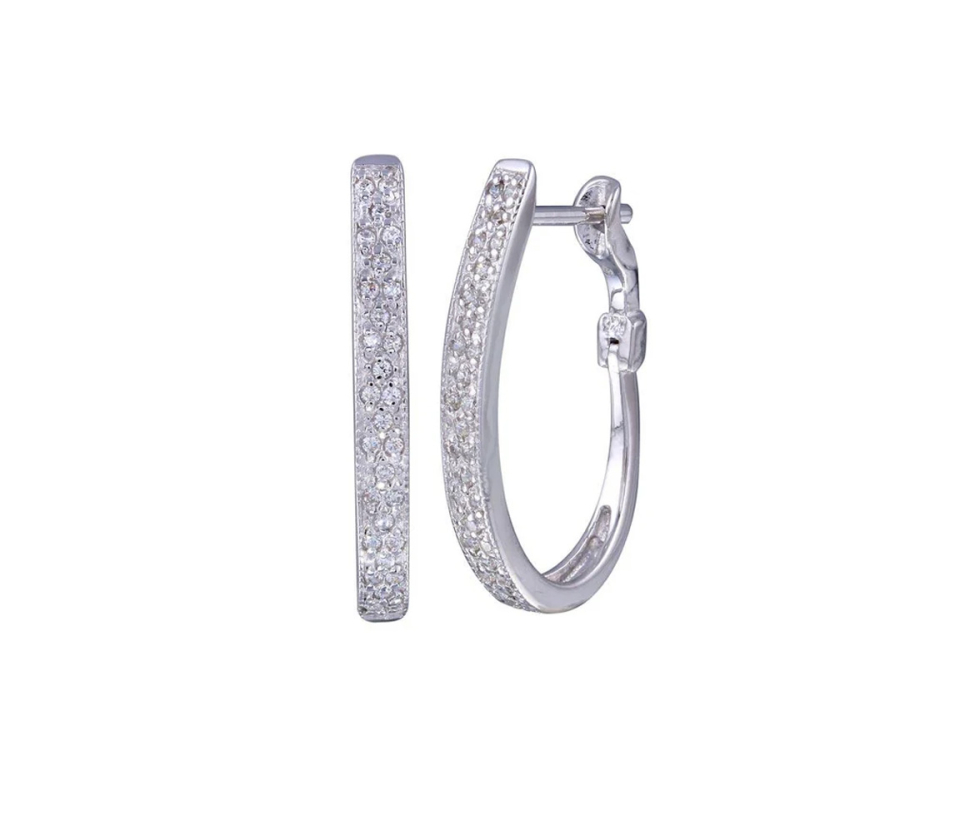 BOUCLES ANNEAUX OVALES EN ARGENT RHODIÉ SERTIES DE CUBIQUES ZIRCONIAS - SP BGE00427 - BIJOUX D'IMPORTATION BOUCLES ANNEAUX OVALES EN ARGENT RHODIÉ SERTIES DE CUBIQUES ZIRCONIAS - SP BGE00427 - BIJOUX D'IMPORTATION