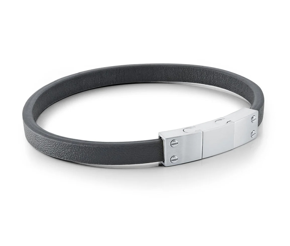 BRACELET EN CUIR ET ACIER BRACELET EN CUIR ET ACIER