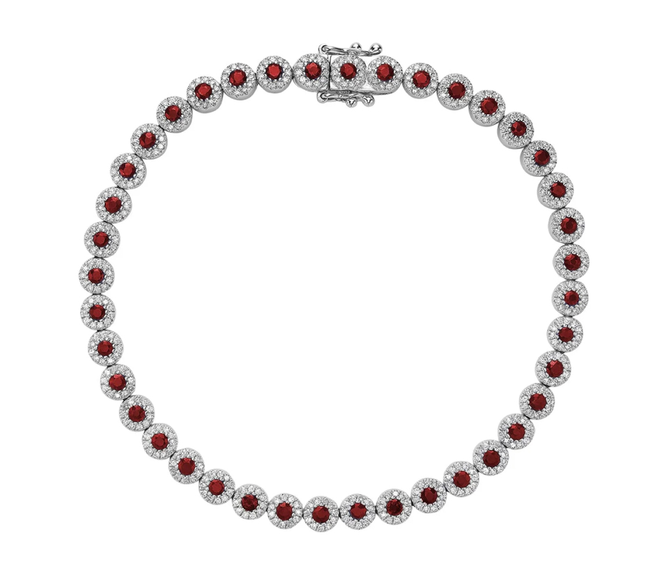 BRACELET TENNIS MARTINI EN OR BLANC SERTI DE RUBIS, ÉMERAUDES OU SAPHIRS ET DIAMANTS - BR 0404MCRU - Bijoux d'importation BRACELET TENNIS MARTINI EN OR BLANC SERTI DE RUBIS, ÉMERAUDES OU SAPHIRS ET DIAMANTS - BR 0404MCRU - Bijoux d'importation