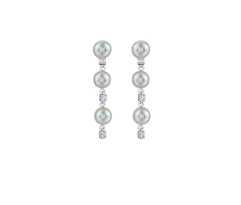 BOUCLE EN OR 14K AVEC PERLES DE CULTURE ET DE DIAMANTS CANADIENS - CR ML825W25 - BIJOUX CANADIEN BOUCLE EN OR 14K AVEC PERLES DE CULTURE ET DE DIAMANTS CANADIENS - CR ML825W25 - BIJOUX CANADIEN