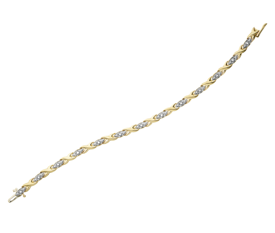 BRACELET STYLE TENNIS EN OR 10K SERTI DE DIAMANTS - CR DD553Y - BIJOUX CANADIEN BRACELET STYLE TENNIS EN OR 10K SERTI DE DIAMANTS - CR DD553Y - BIJOUX CANADIEN