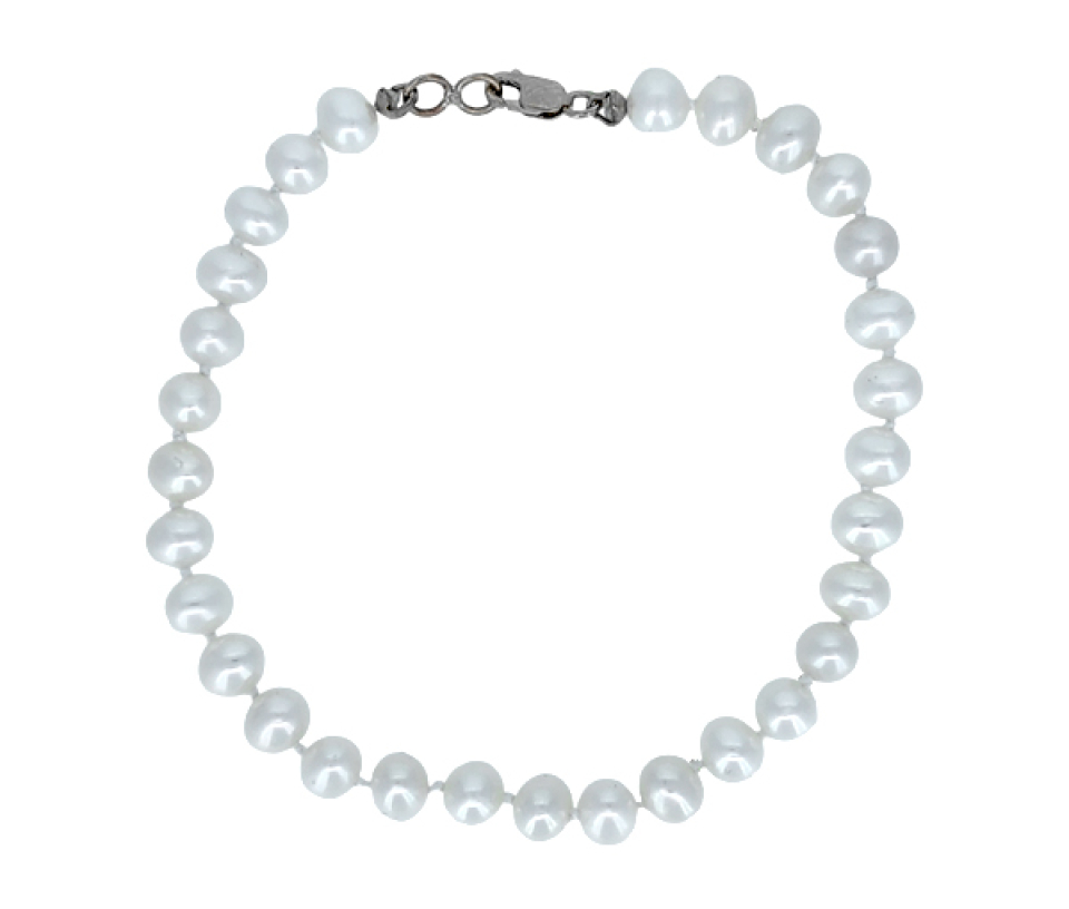BRACELET DE PERLES D'EAU DOUCE BIWA AVEC FERMOIR EN OR BRACELET DE PERLES D'EAU DOUCE BIWA AVEC FERMOIR EN OR