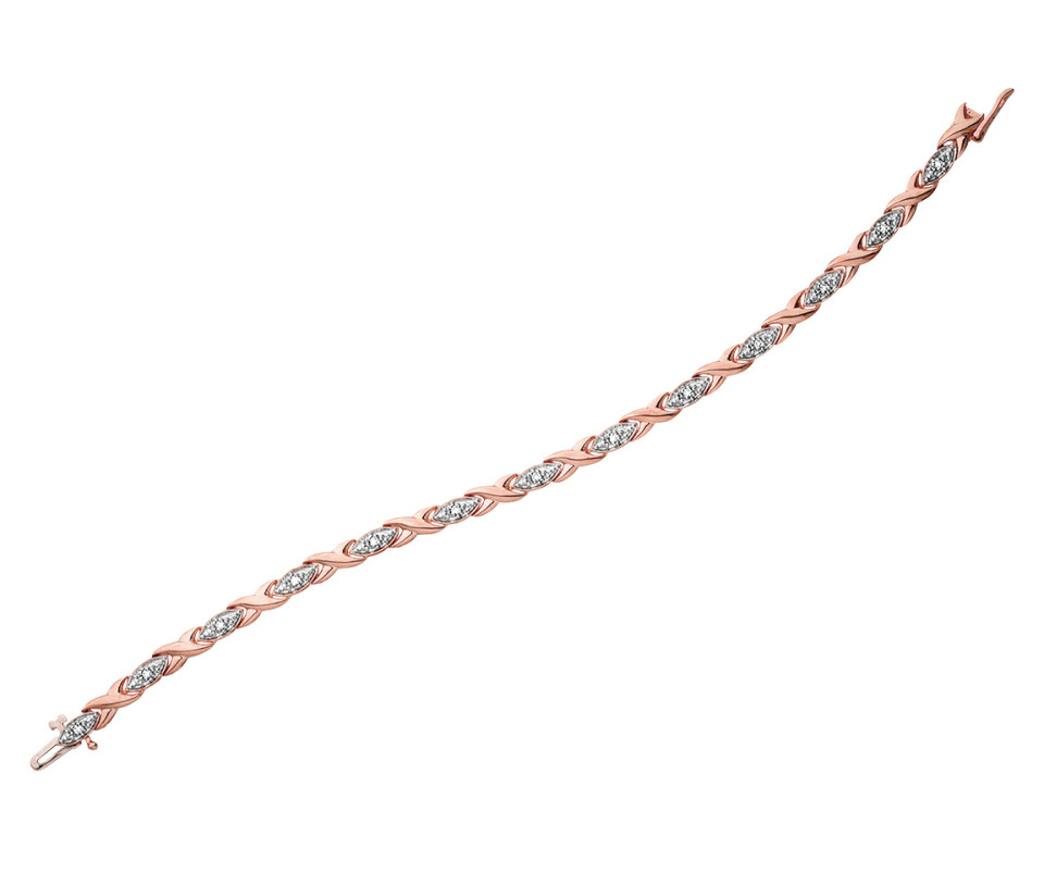 BRACELET STYLE TENNIS EN OR 10K SERTI DE DIAMANTS - CR DD553R - BIJOUX CANADIEN BRACELET STYLE TENNIS EN OR 10K SERTI DE DIAMANTS - CR DD553R - BIJOUX CANADIEN