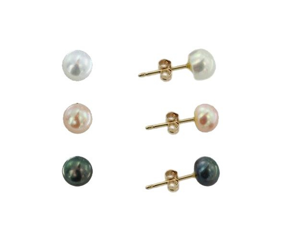 3X BOUCLES 14K P.E.DOUCE TEINTÉES 5.5MM - CG UF458WNB - PERLE D'IMPORTATION 3X BOUCLES 14K P.E.DOUCE TEINTÉES 5.5MM - CG UF458WNB - PERLE D'IMPORTATION