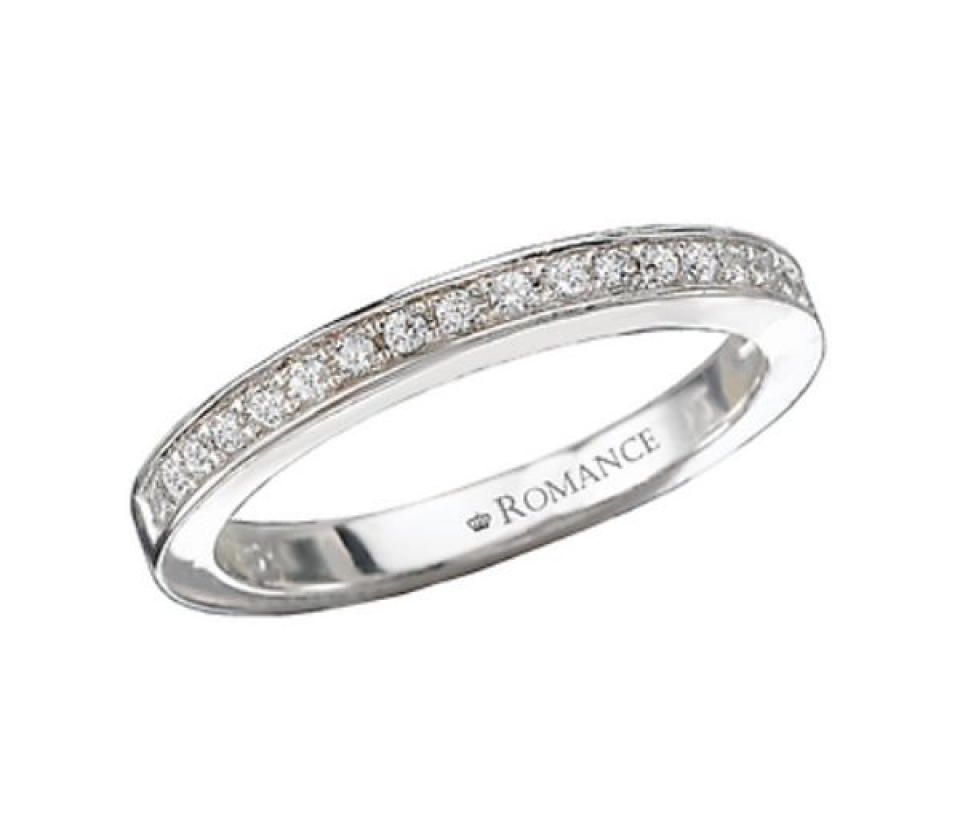 JONC EN OR 14K BLANC SERTI DE DIAMANTS - R 118202W6 - BIJOUTERIE SUISSE INC. JONC EN OR 14K BLANC SERTI DE DIAMANTS - R 118202W6 - BIJOUTERIE SUISSE INC.