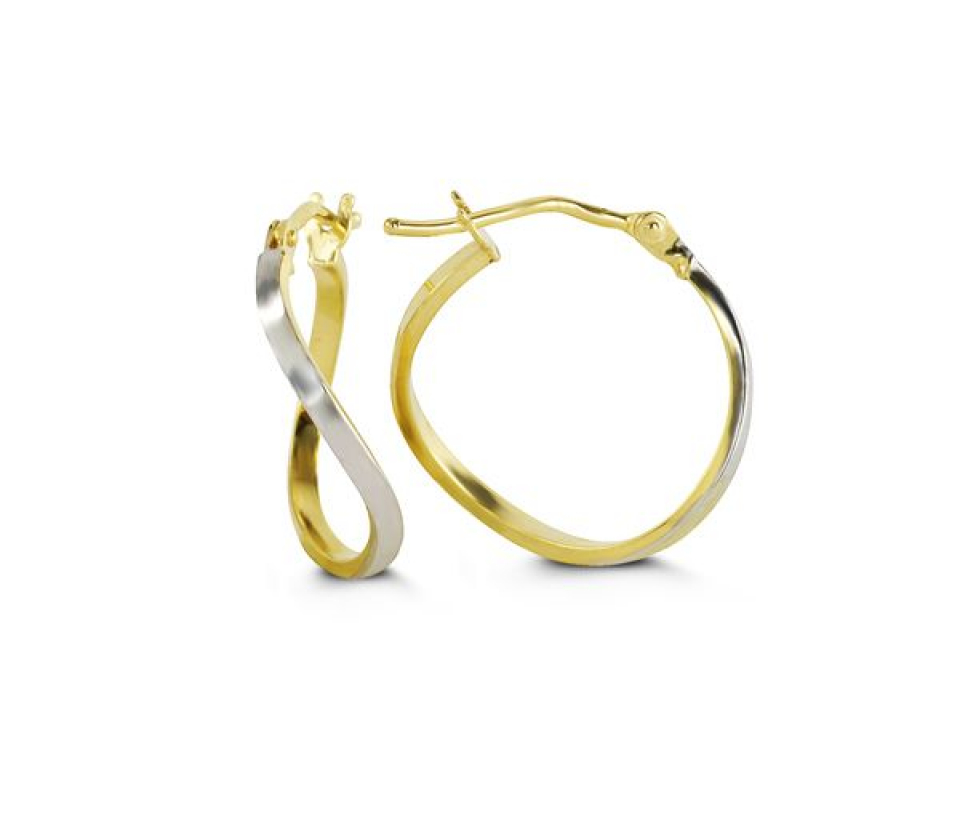 BOUCLES ANNEAUX EN OR 10K 2TONS - SY 1033D - BIJOUX D'IMPORTATION BOUCLES ANNEAUX EN OR 10K 2TONS - SY 1033D - BIJOUX D'IMPORTATION