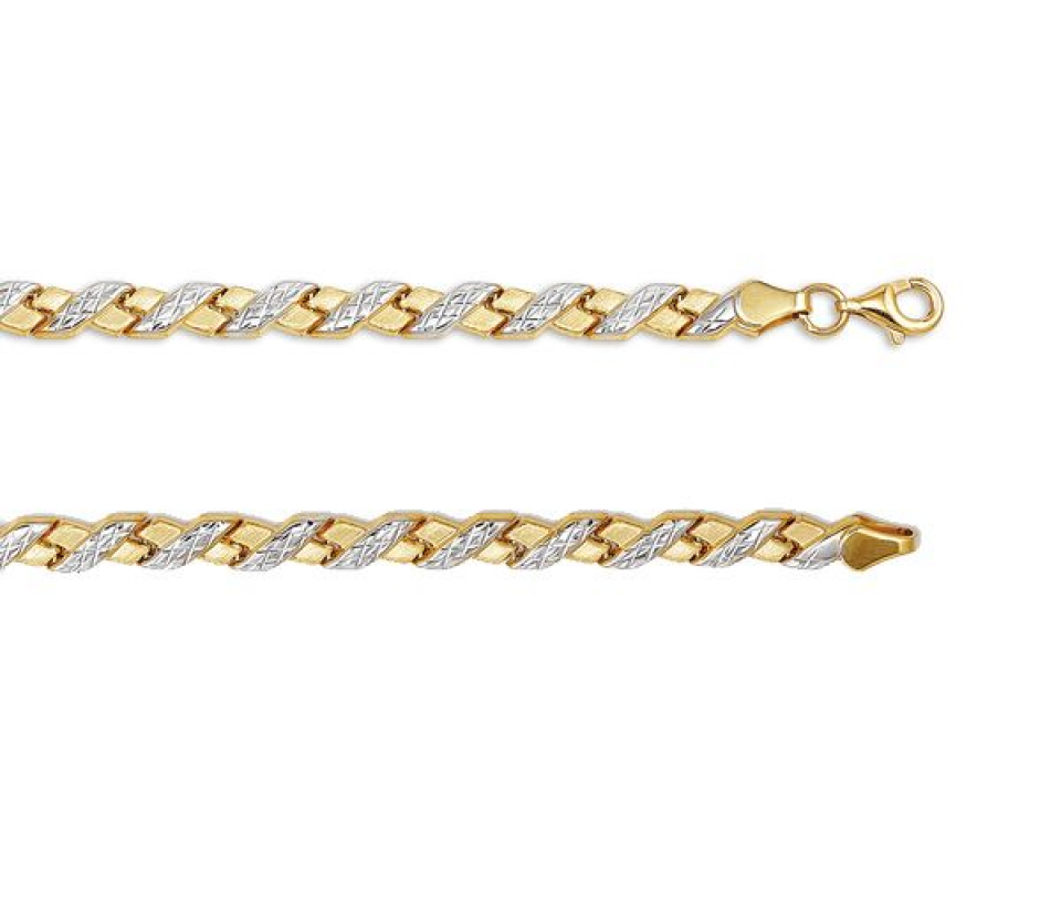 BRACELET 10K 2T TAILLE DIAMANT 5MM 7.5'' - SY 9107 - BIJOUX D'IMPORTATION BRACELET 10K 2T TAILLE DIAMANT 5MM 7.5'' - SY 9107 - BIJOUX D'IMPORTATION