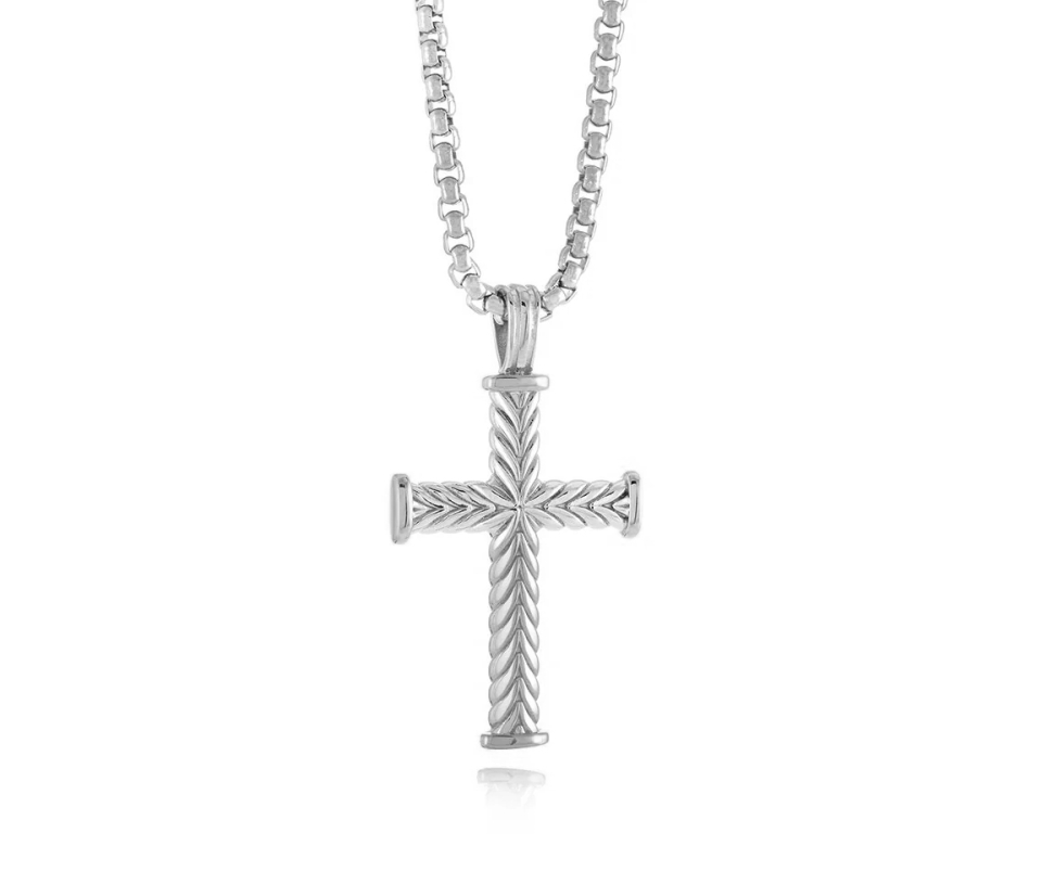 PENDENTIF CROIX EN ACIER AVEC CHAINE - IG SC184SI - ITALGEM PENDENTIF CROIX EN ACIER AVEC CHAINE - IG SC184SI - ITALGEM