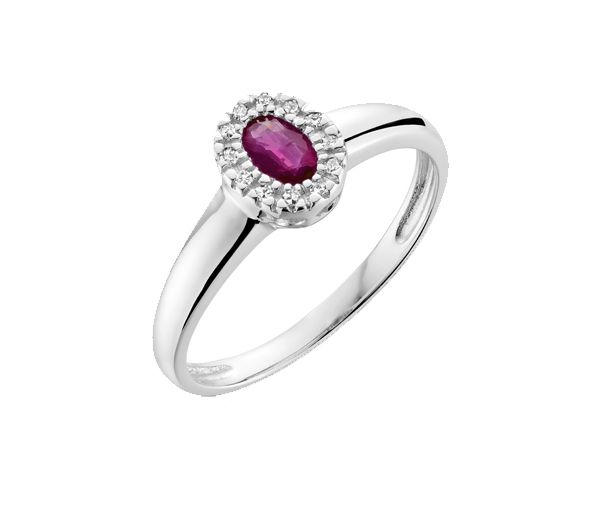 BAGUE EN OR AVEC UN TOPAZE ROSE ET DIAMANTS - BR 02041001PT - Bijoux d'importation