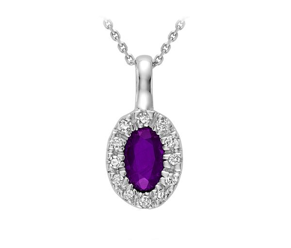 PENDENTIF 10K 0,05CT DIAMANT 0.24CT AMET - BR 09041001AM - Bijoux d'importation