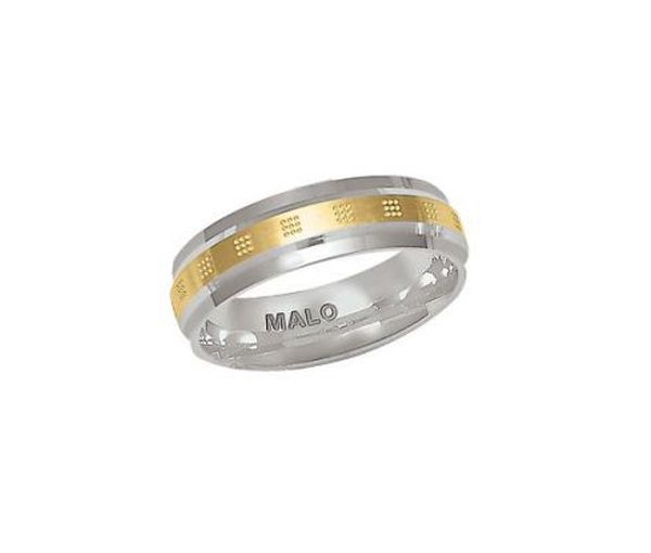 JONC POUR HOMME EN 10K 2 TONS CONFORT - ML JM620/6G10 - MALO 