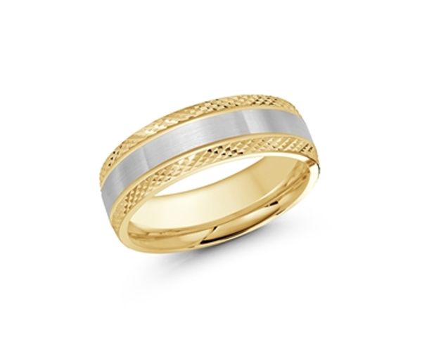 JONC HOMME 10K 7MM POLI/TAILLE DIAMANT - ML LUX078 7YW - MALO 