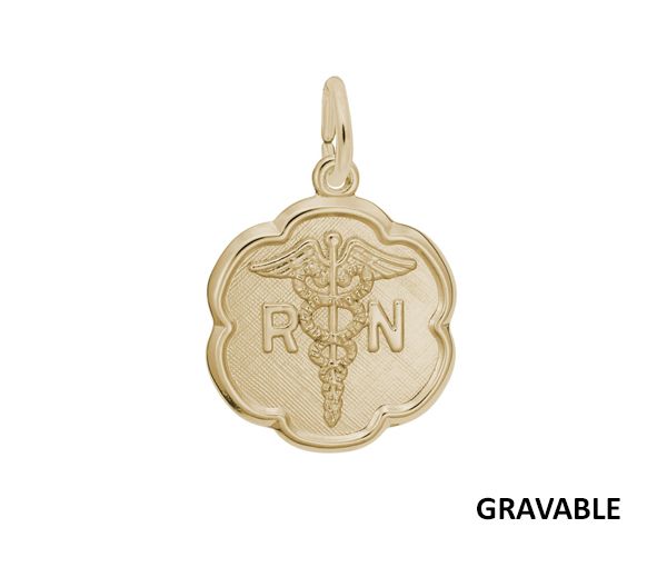 PENDENTIF MÉDICAL ARGENT/PVD OR - NU 0181 PL - NUCO/REMBRANDT 