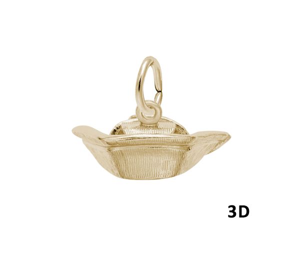 PENDENTIF ARG/PVD OR CHAPEAU INFIRMIÈRE - NU 0182 PL - NUCO/REMBRANDT 