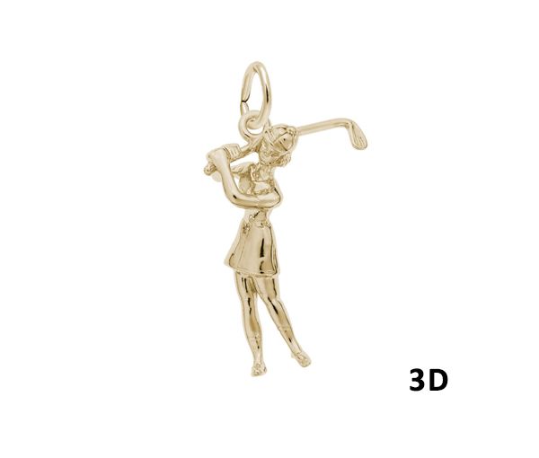 PENDENTIF 10K GOLFEUSE - NU 0233 - NUCO/REMBRANDT 