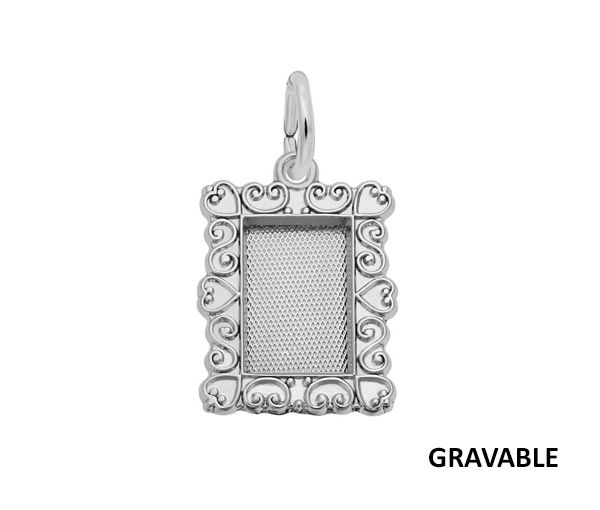 PENDENTIF ARGENT MINI CADRE - NU 0240 ARG - NUCO/REMBRANDT 