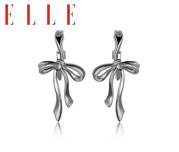 BOUCLES ANNEAUX ELLE ARGENT RUBAN - PJ R2LC6NA00J - ELLE