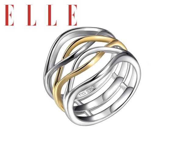 BAGUE D. ELLE ARG 2T JAUNE VAGUE GR:7 - PJ R4LA6QA0AC - ELLE