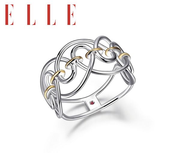 BAGUE ARGENT/PVD OR JOY GR:7 - PJ R4LA78A0AC - ELLE