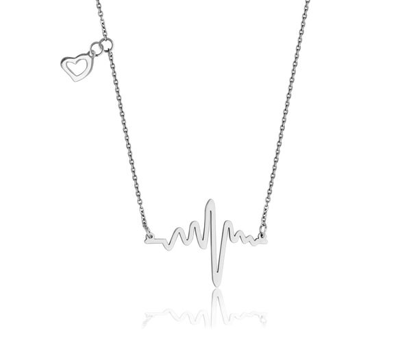 COLLIER EN ACIER BATTEMENTS DE COEUR - PJ T0X9440116 - STEELX