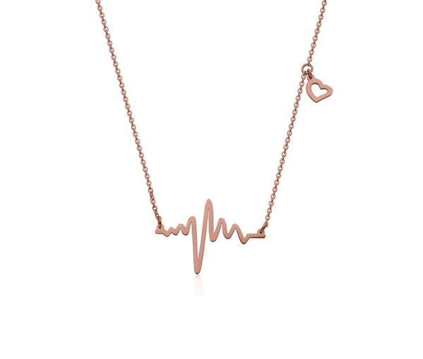 COLLIER ACI/PVD HEART BEAT+COEUR 18+2 - PJ T0X9440316 - STEELX