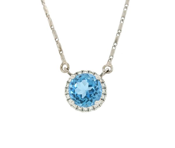 PENDENTIF 10-14K 2,75CT TOP.BLEU 20=0,20 - SJ PEN23 - BIJOUTERIE SUISSE INC.
