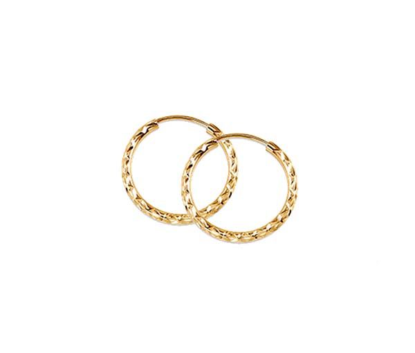 BOUCLE DORMEUSES 10K 15MM TAILLE DIAMANT - SY 1151 - BIJOUX D'IMPORTATION