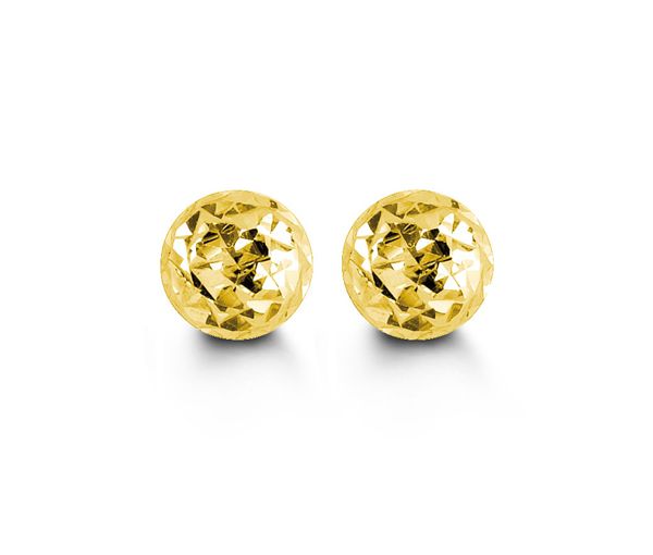 BOUCLES FIXES EN OR 10K TAILLE DIAMANT - SY 9011Y 5MM - BIJOUX D'IMPORTATION