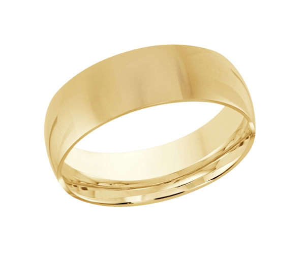 JONC DÔME UNI EN OR CONFORT FIT 8MM DE LARGEUR ET 1.8MM D'ÉPAISSEUR - ML J100/8Y7 - MALO 