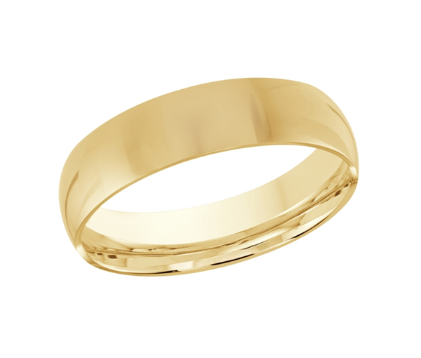 JONC DÔME UNI EN OR CONFORT FIT 6MM DE LARGEUR - ML J100/6Y10 - MALO 