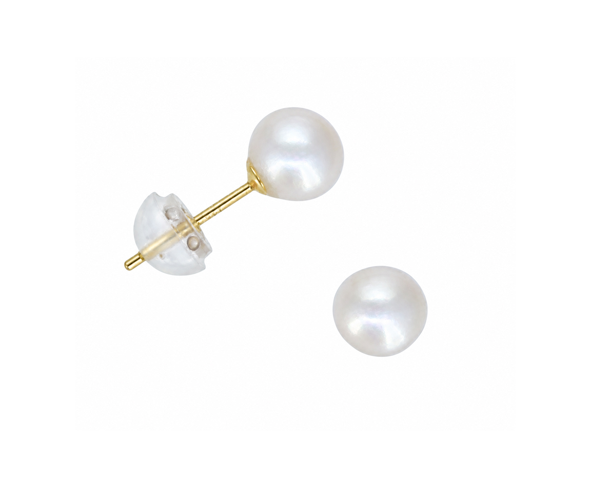 BOUCLES AVEC PERLE D'EAU DOUCE - SJ BOUPE03/55 - BIJOUTERIE SUISSE INC.