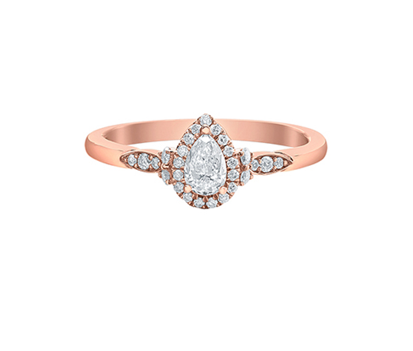 BAGUE EN OR AVEC DIAMANTS - CR DX932R45 - BIJOUX CANADIEN