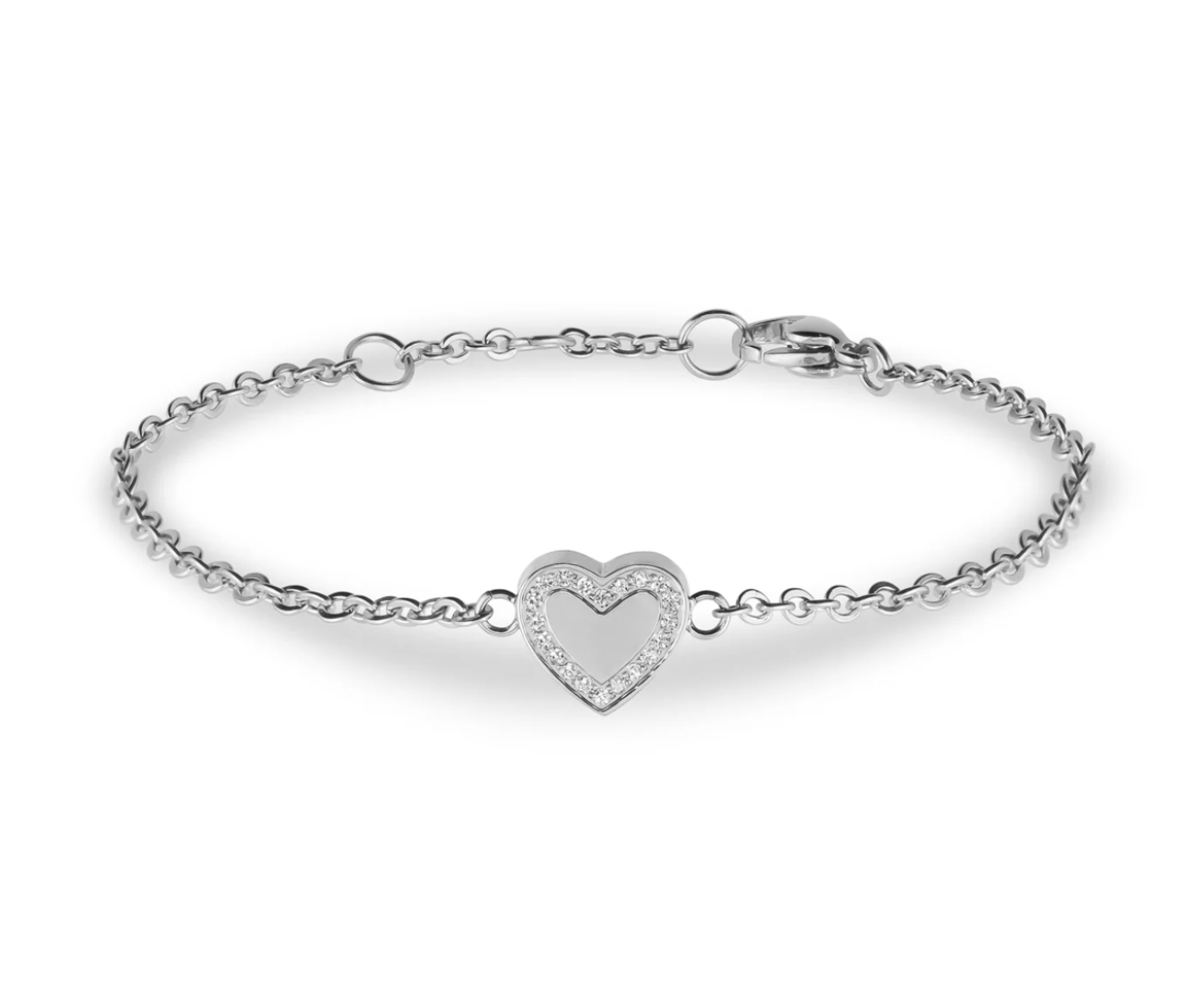 BRACELET URNE EN FORME DE COEUR SERTIE DE CUBIQUES ZIRCONIAS - AZ ZWB91W - AREZZO
