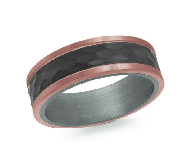 JONC EN TANTALE, OR 14K ET FIBRE DE CARBONE - ML MRDTS015P - MALO 