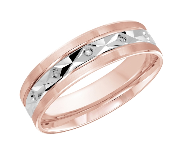 JONC EN OR 10K TAILLE DIAMANT AU CENTRE - ML FT086/6PW1 - MALO 