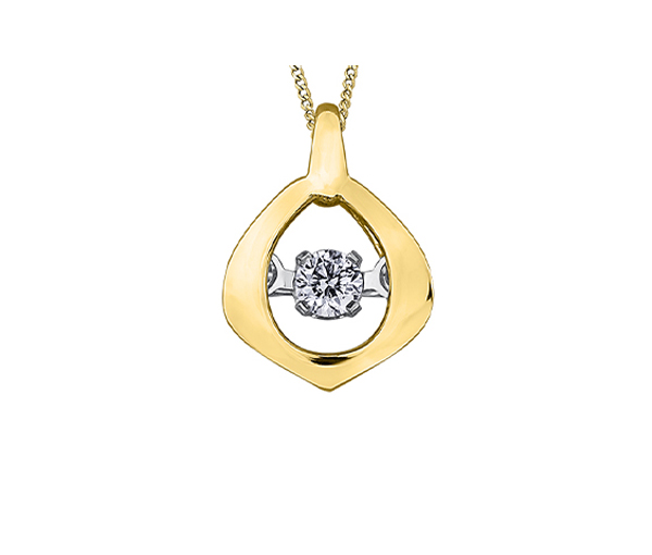 PENDENTIF EN OR SERTI D'UN DIAMANT DANSANT - CR DD2965Y - BIJOUX CANADIEN
