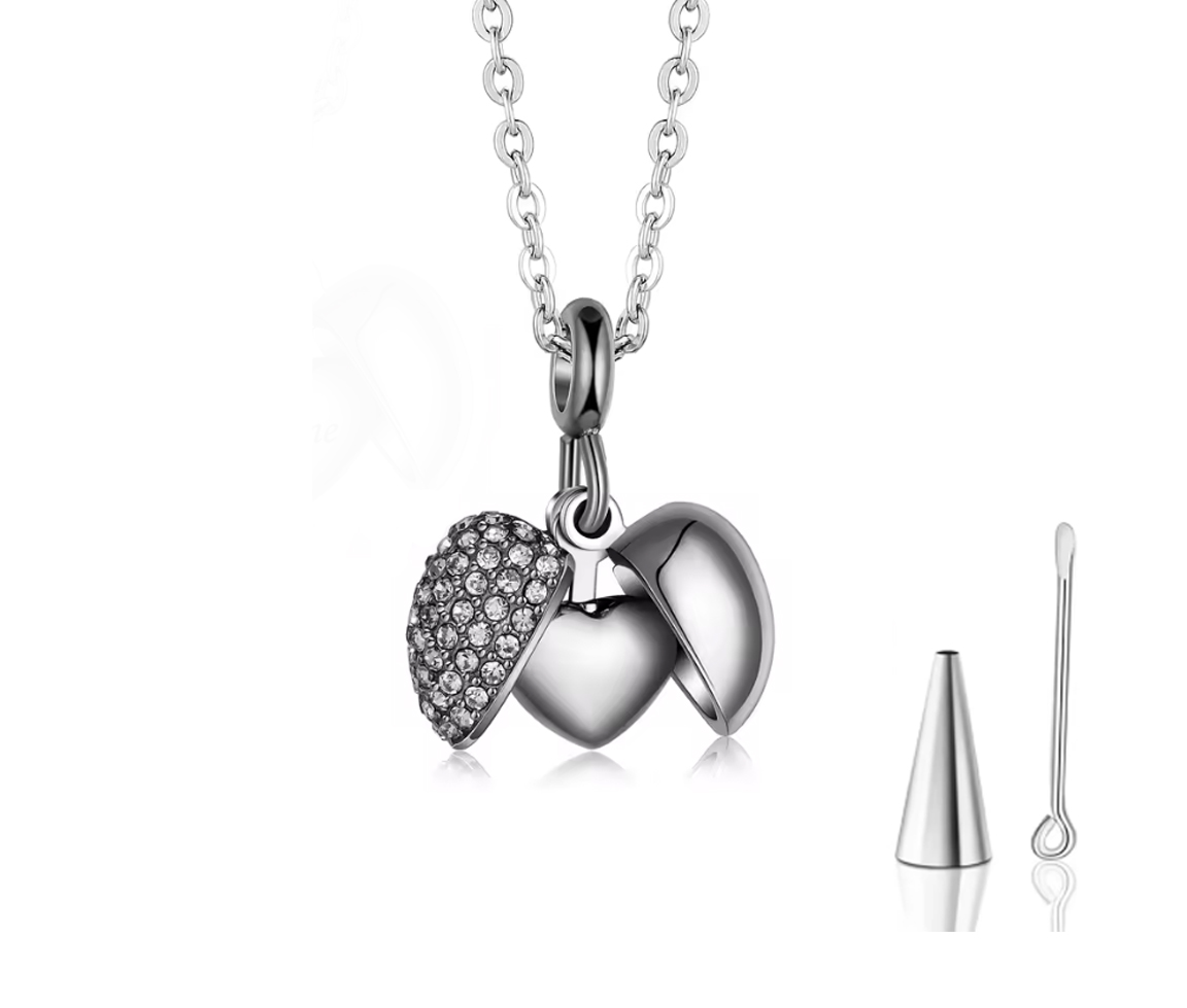 URNE POUR CENDRES BOULE/COEUR - SJ CREM13W - BIJOUTERIE SUISSE INC.